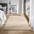 Waschbarer Teppich mit Anti-Rutsch | Flauschiger Flachflor für Badezimmer, Kinderzimmer oder Flur Läufer | Creme